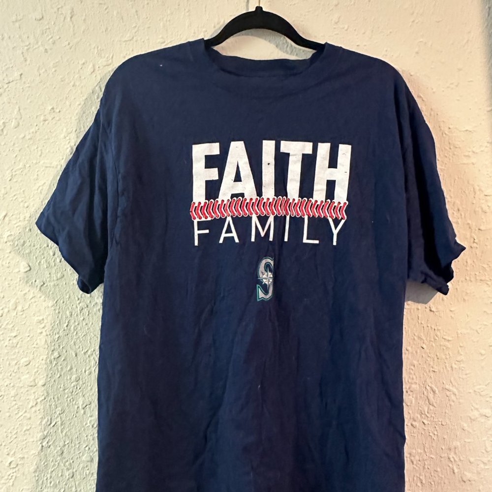 Seattle Mariners Faith Family T-Shirt - Blue (Large)